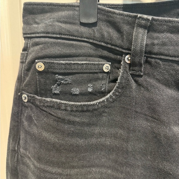 American Eagle Outfitters Women Black High Rise Ankle Straight - Picture 3 of 7